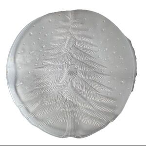 Vintage Mikasa Christmas Tree Noel 14in Glass Serving Platter